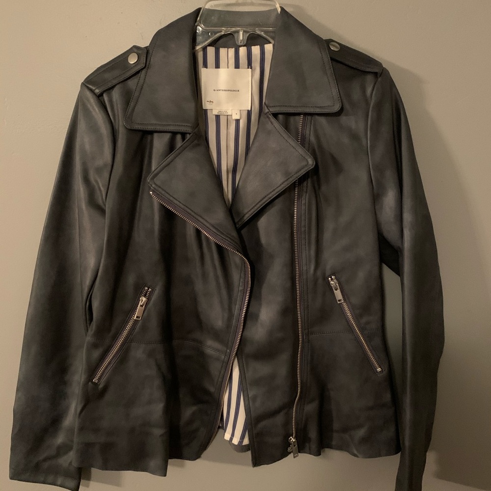 Blue Leather Jacket - image 1